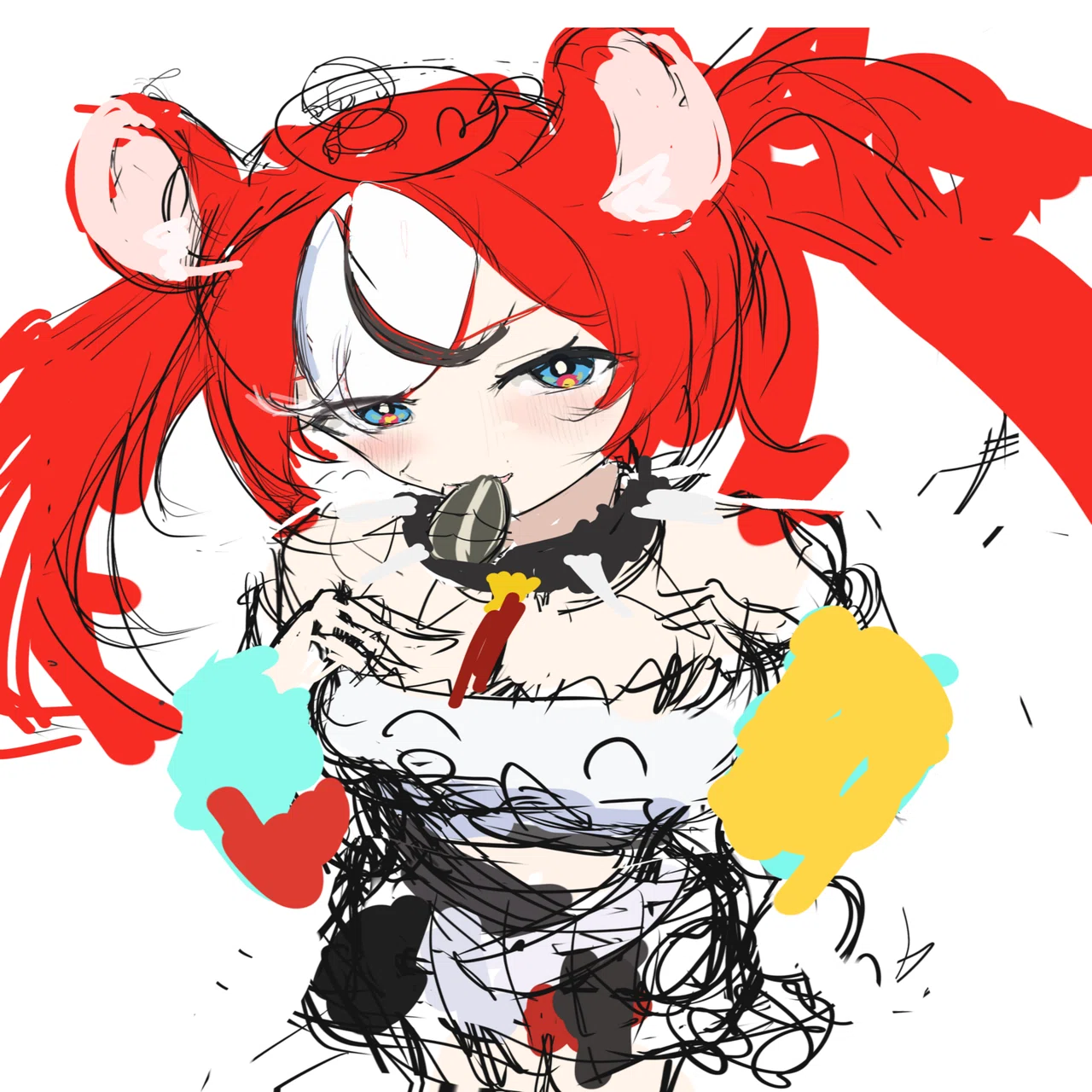 上から見た構図に挑戦！！【前編】｜あかさたな_イラスト