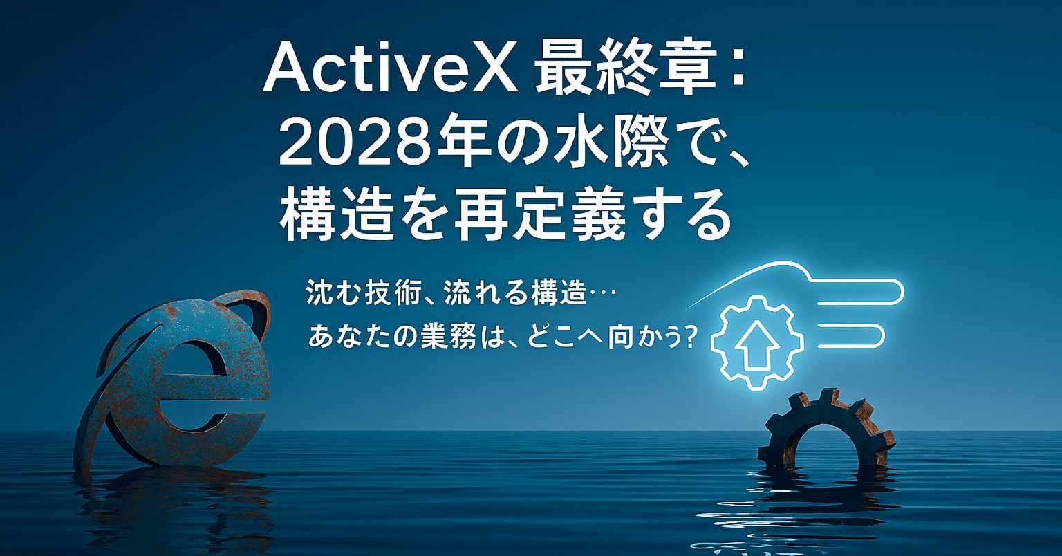 ActiveXは2029年IEモードサポート終了前までに置き換えが必須｜谷山