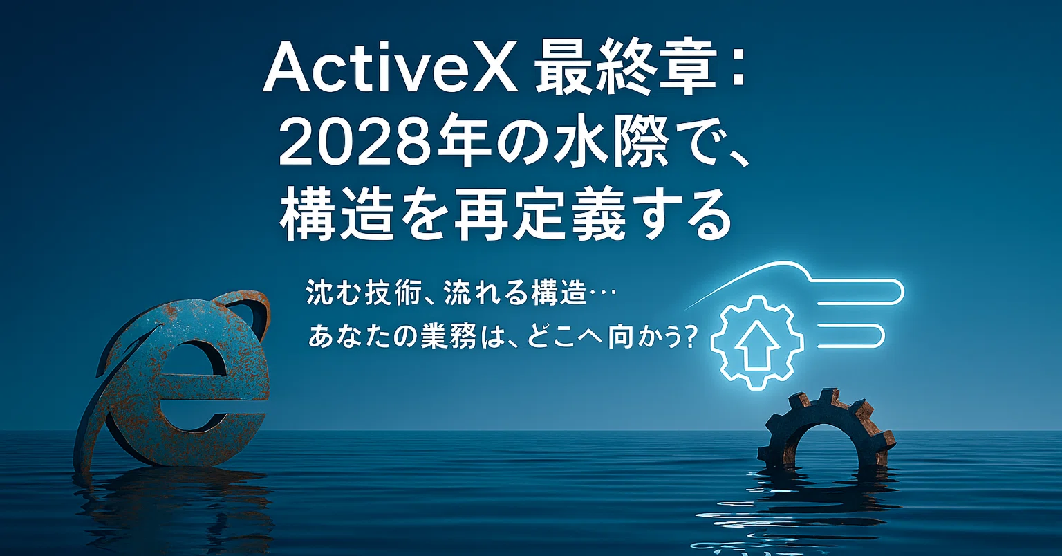 ActiveXは2029年IEモードサポート終了前までに置き換えが必須｜谷山