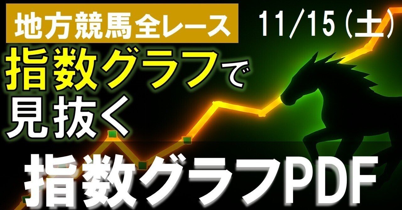 🏇【2025/11/15(土) 地方競馬】指数グラフで読み解く予想支援PDF