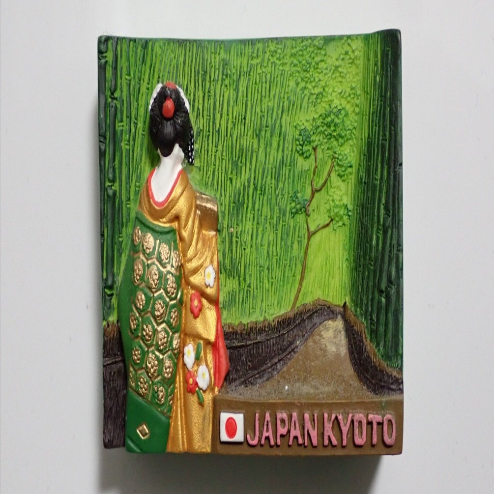 京都 嵐山竹林と舞妓のご当地マグネット｜Wakaba Mark2