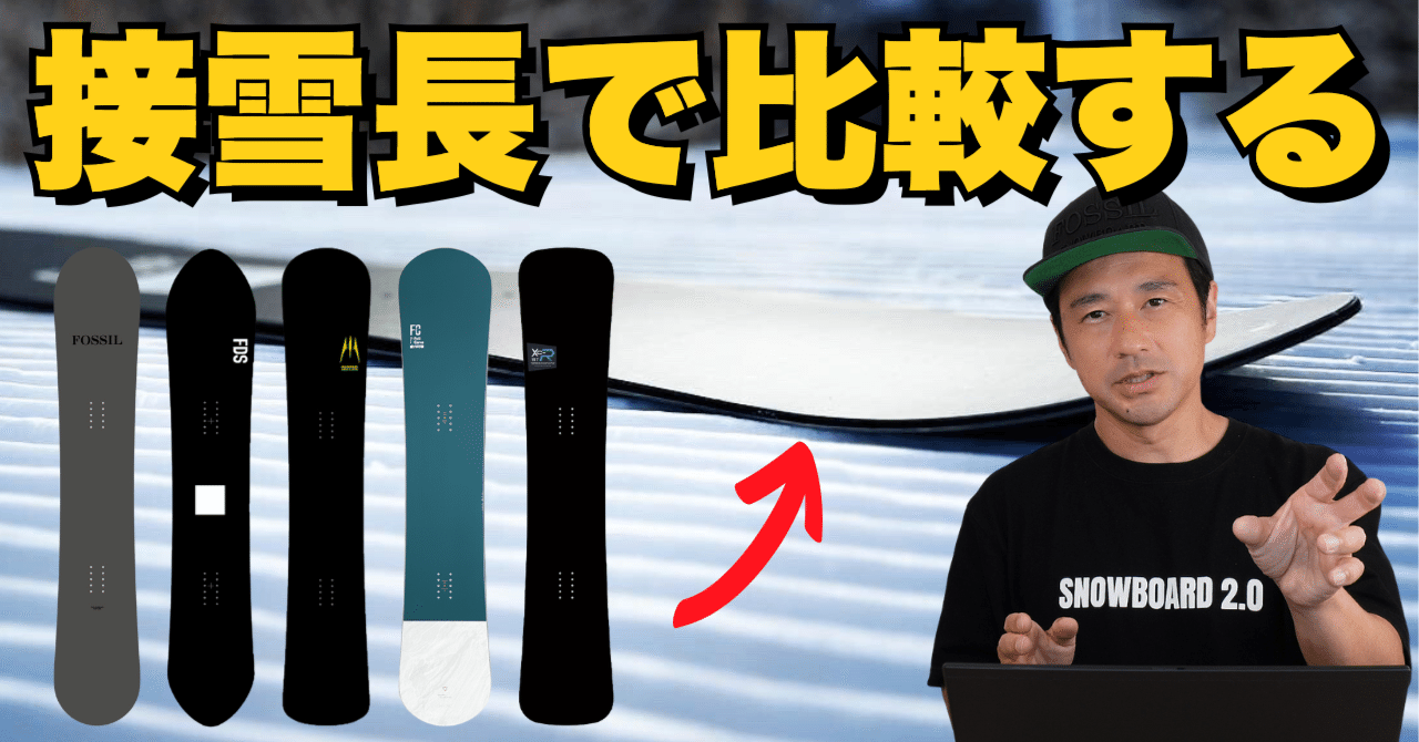 ボードの選び方が変わる】接雪長について☆ボードの仕組み解説