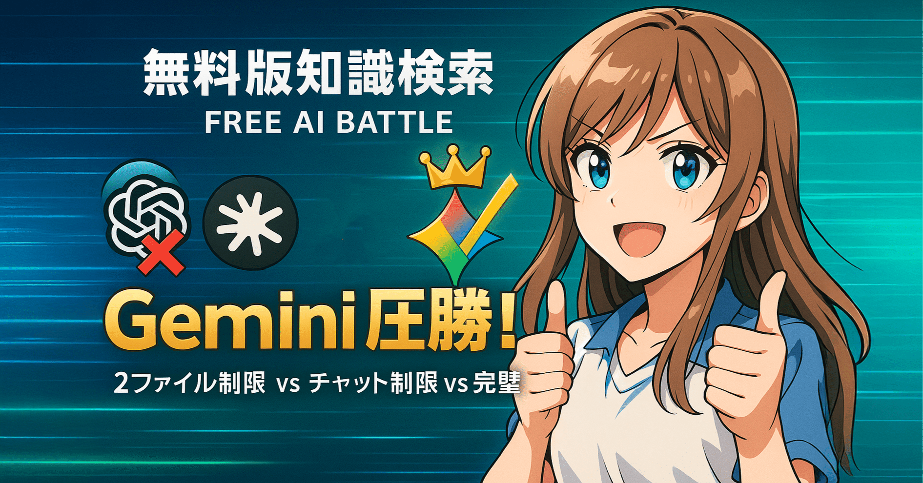 衝撃！ChatGPT・Claude無料版は知識検索に使えない？Gemini圧勝の理由