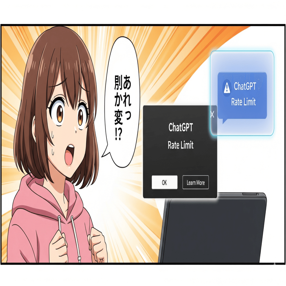 挙動観察】ChatGPTの使用制限メッセージのアップデート〜今日の気付き