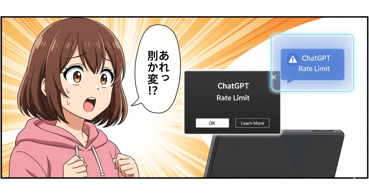 挙動観察】ChatGPTの使用制限メッセージのアップデート〜今日の気付き
