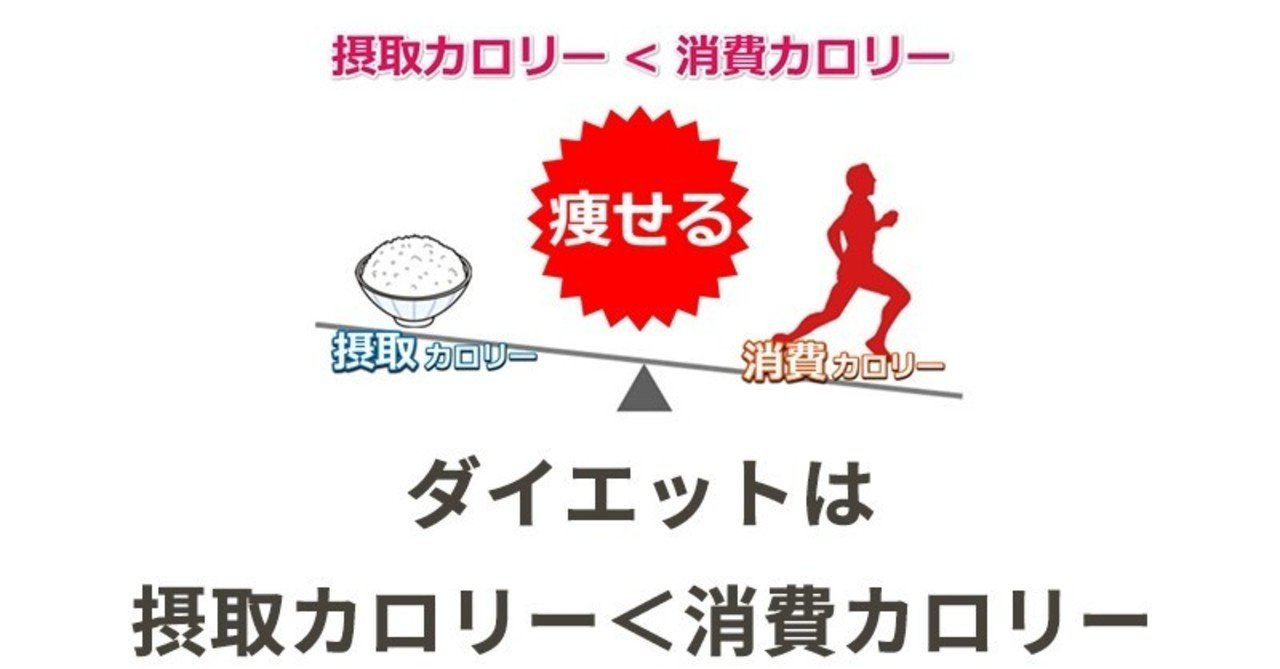 ダイエットは常に 摂取カロリー 消費カロリー を意識することが必要原則 たふじ オキラボ Note