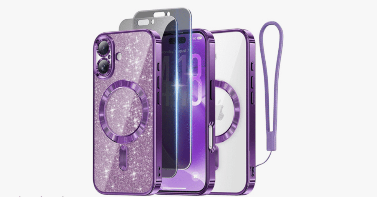 Meifigno iPhone 17 ケース（パープル・MagSafe対応／覗き見防止