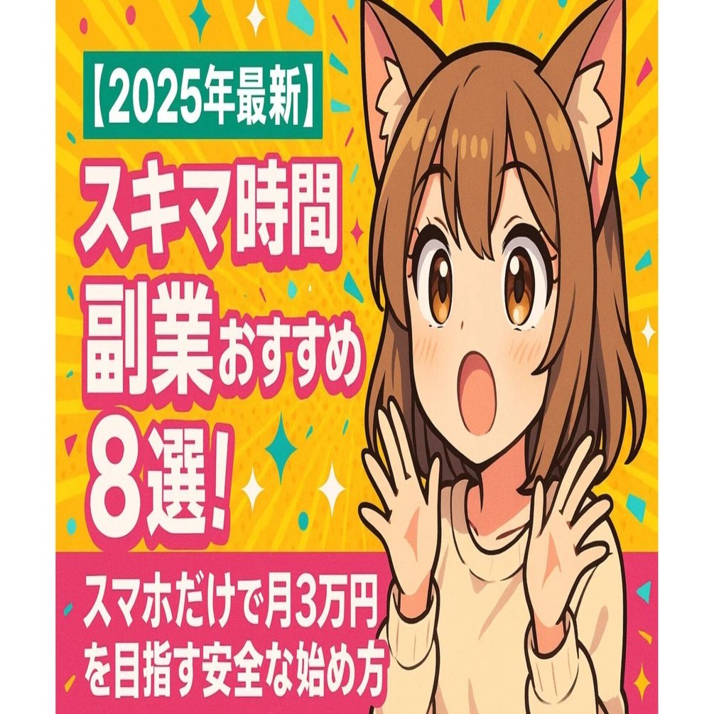 2025年最新】スキマ時間副業おすすめ8選！スマホだけで月3万円を目指す