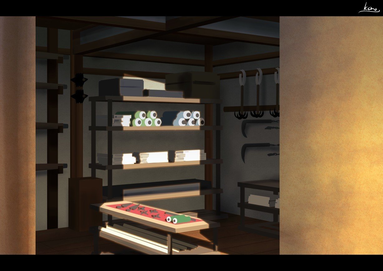 背景ワンドロ 忍者屋敷の描き方 背景イラスト配布中 コノハ Note 背景ワンドロ 忍者屋敷の描き方 背景イラスト配布中 コノハ Note