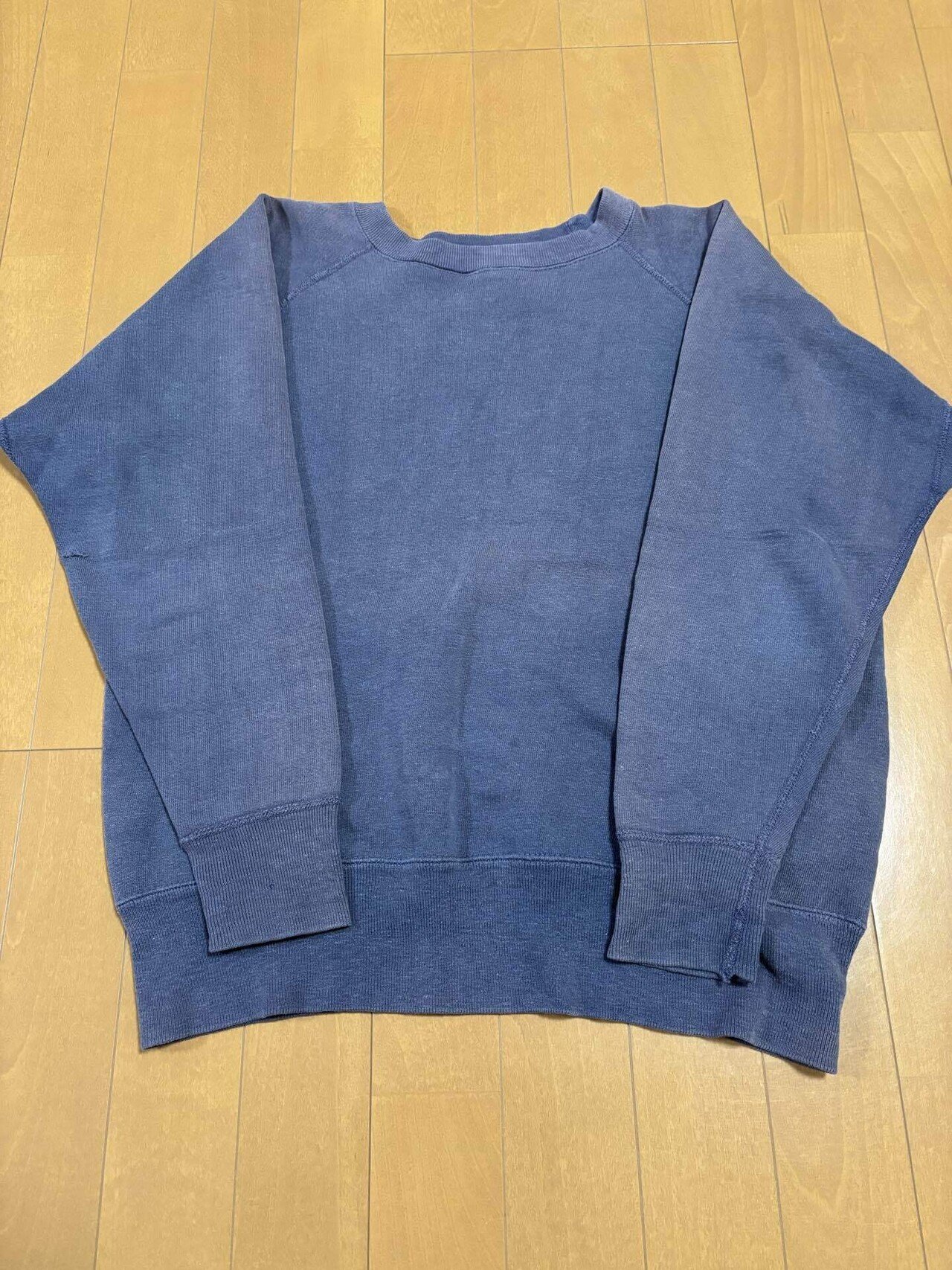50-60's ナス紺カラー ヴィンテージ スウェット 前V Mサイズ相当 50s スウェット vintage 茄子紺 60s ヴィンテージスウェット 60s
