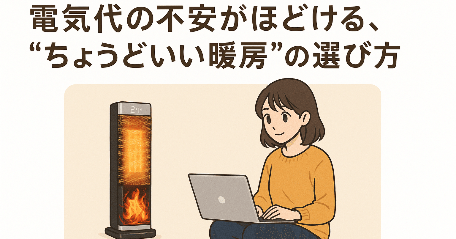 電気代にびくびくしない冬へ。Joy zone セラミックヒーター AI自動制御