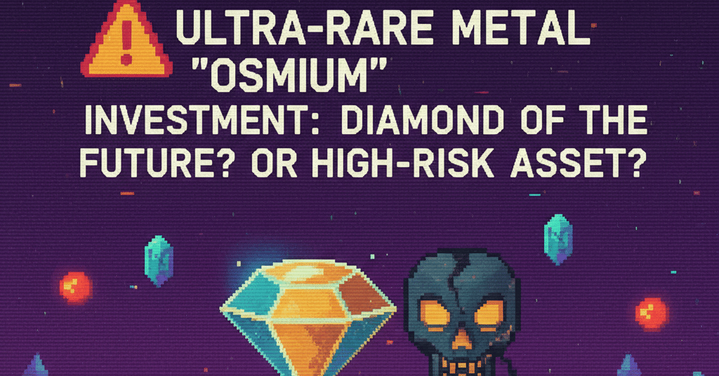 ⚠️超希少金属「オスミウム投資」の徹底解説：未来のダイヤモンドか