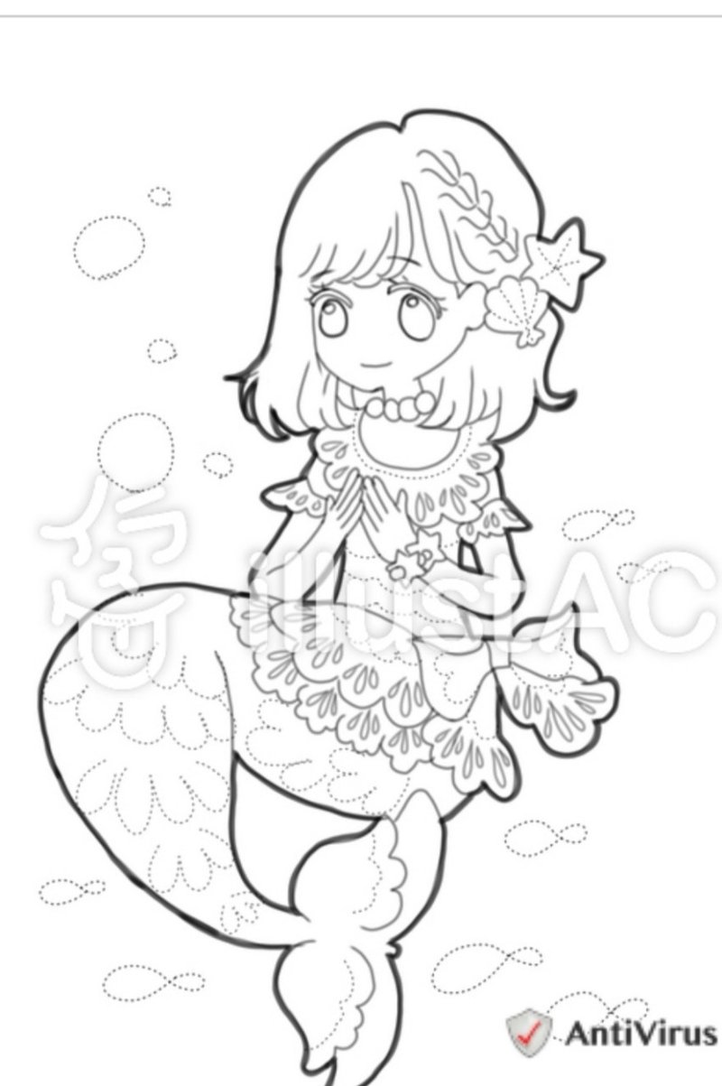 子供向けのぬりえ さくらのお姫さま 人魚姫 Ccoa ここあ 育児に関わるイラストを描いています Note 子供向けのぬりえ さくらのお姫さま 人魚姫 Ccoa ここあ 育児に関わるイラストを描いています Note