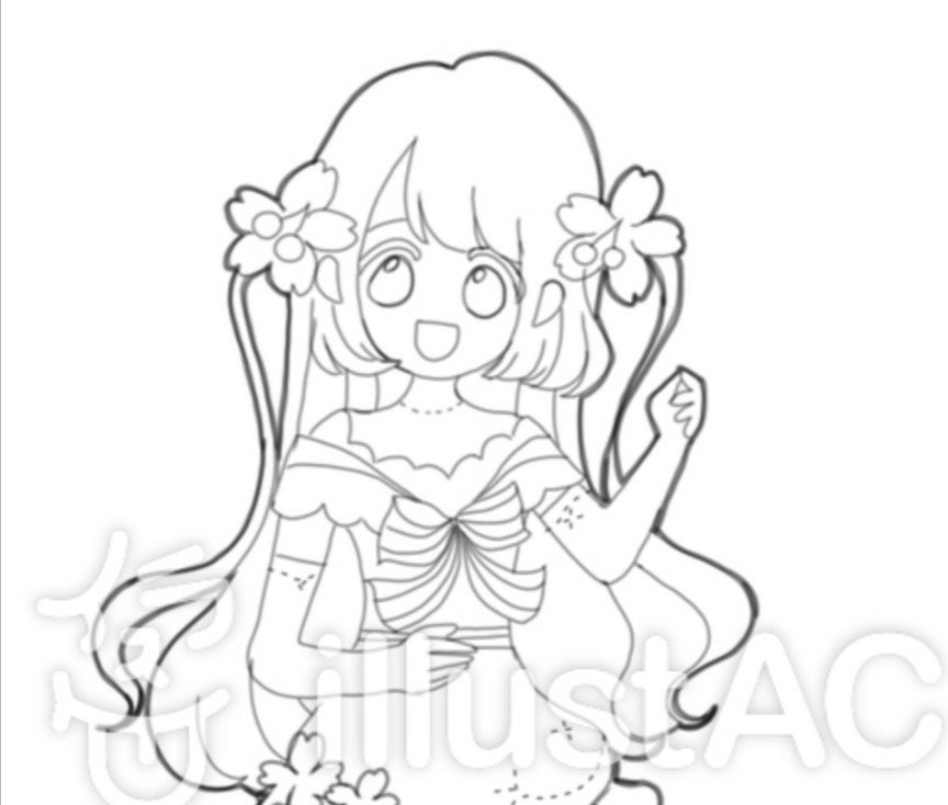 子供向けのぬりえ さくらのお姫さま 人魚姫 Ccoa ここあ 育児に関わるイラストを描いています Note 子供向けのぬりえ さくらのお姫さま 人魚姫 Ccoa ここあ 育児に関わるイラストを描いています Note