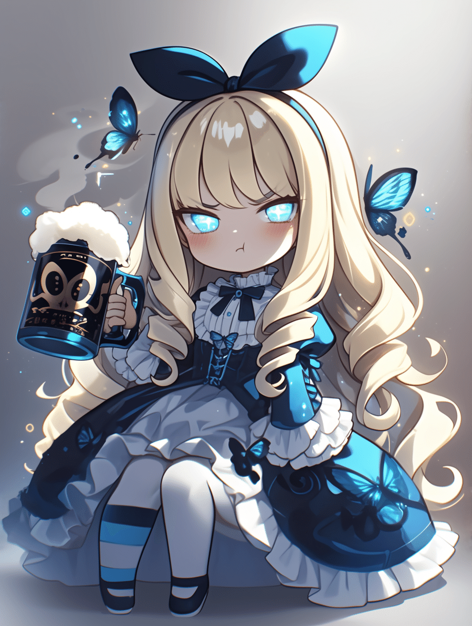 AIイラスト｜不機嫌なアリスちゃん｜しゃるる