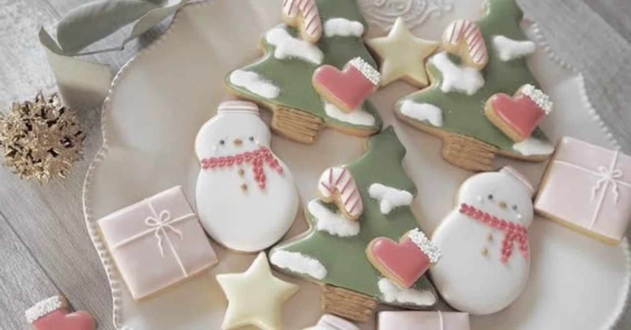 🎄クリスマスアイシングクッキー赤の作り方、コツ！🎅｜pan pan