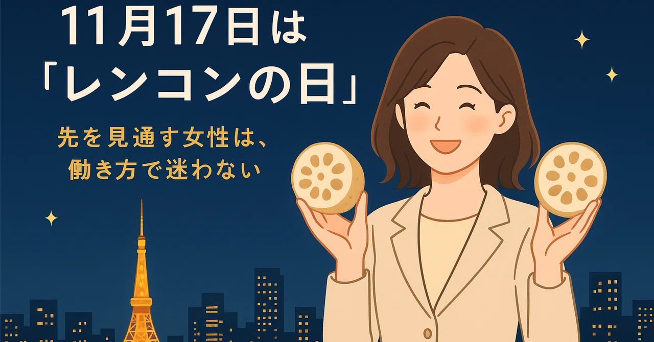 🪷 11月17日は『レンコンの日』― “先を見通す女性は、働き方で迷わない” ―｜SM東京グループ（女子求人部）