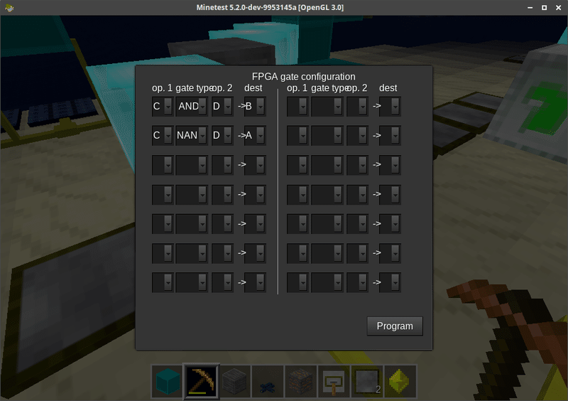 Minetest Meseconsで電気回路 Ky研究所 Coderdojo横浜港北ニュータウンやってます Note