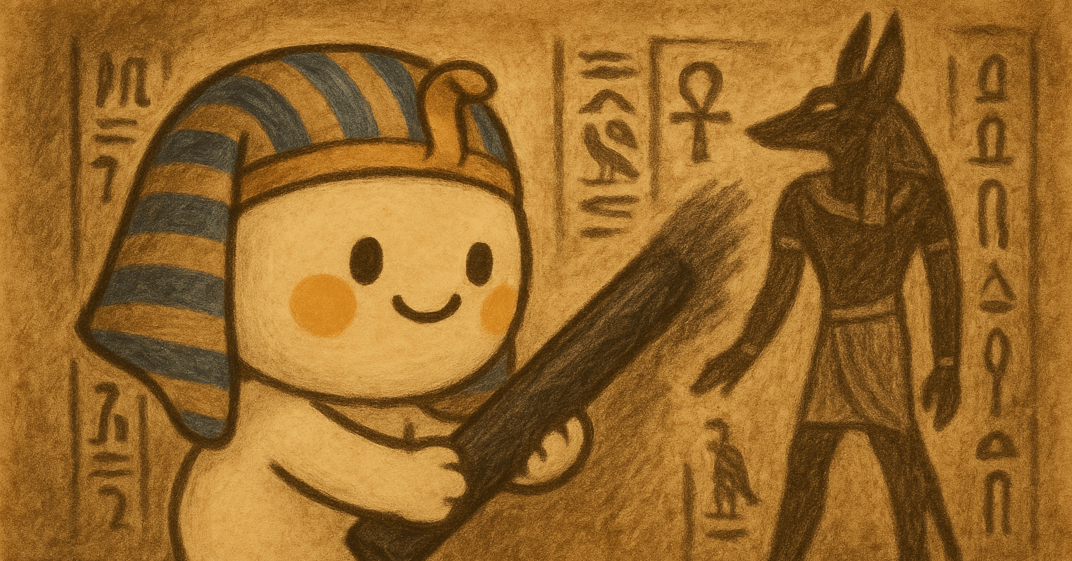 AI画像生成】“木炭画”と“古代エジプト壁画”を混ぜる、禁断の画風