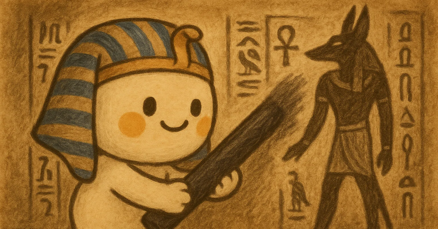 AI画像生成】“木炭画”と“古代エジプト壁画”を混ぜる、禁断の画風