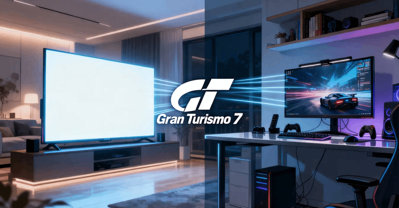 ps5 ゲーミングモニター　グランツーリスモ　NBA2K24 セット グランツーリスモ7のディスプレイ選び。大画面テレビとゲーミング