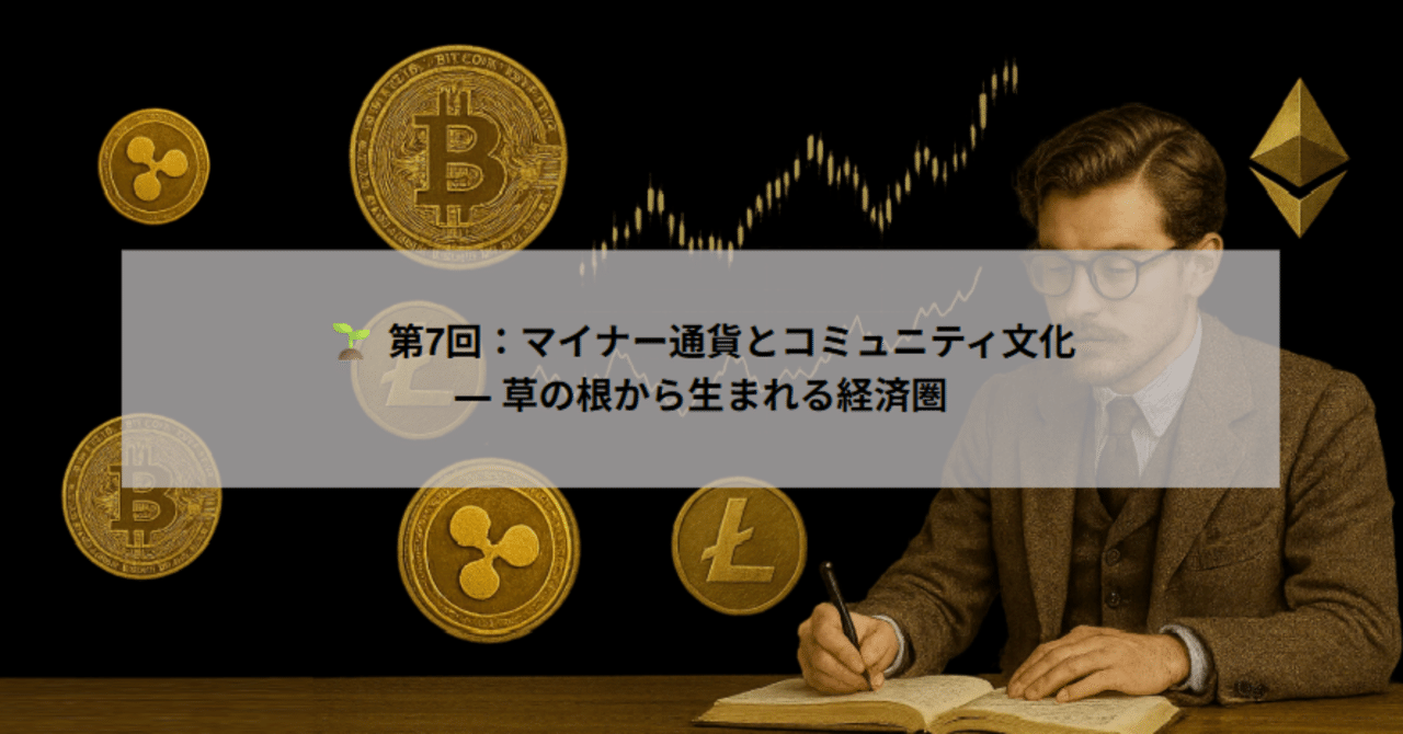 🌱 第7回：マイナー通貨とコミュニティ文化― 草の根から生まれる経済圏｜初心者向け投資(FX)講座@wave