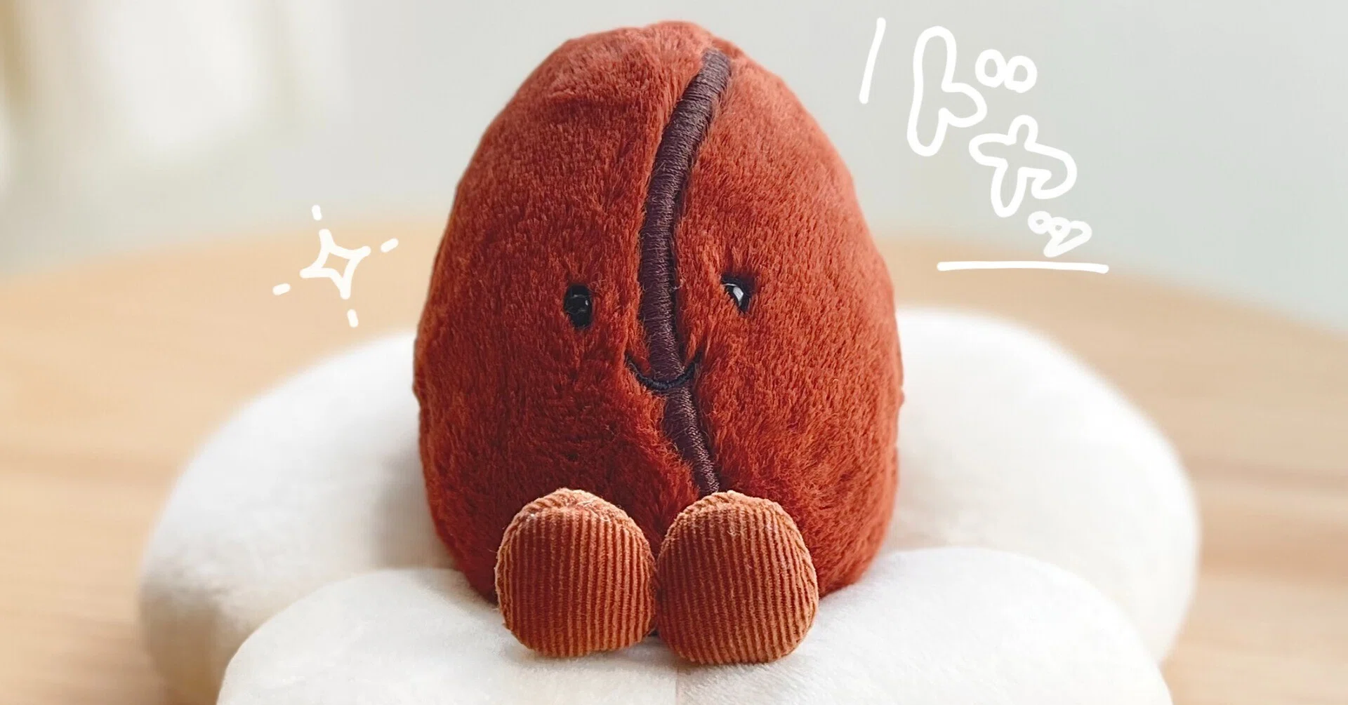 コーヒー豆のぬいぐるみちゃんを彩るセリア｜こーひーまめ子