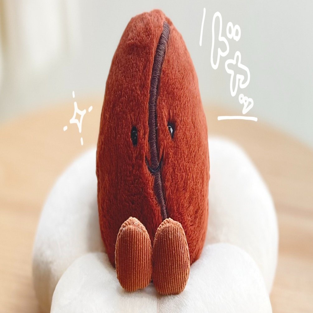 コーヒー豆のぬいぐるみちゃんを彩るセリア｜こーひーまめ子