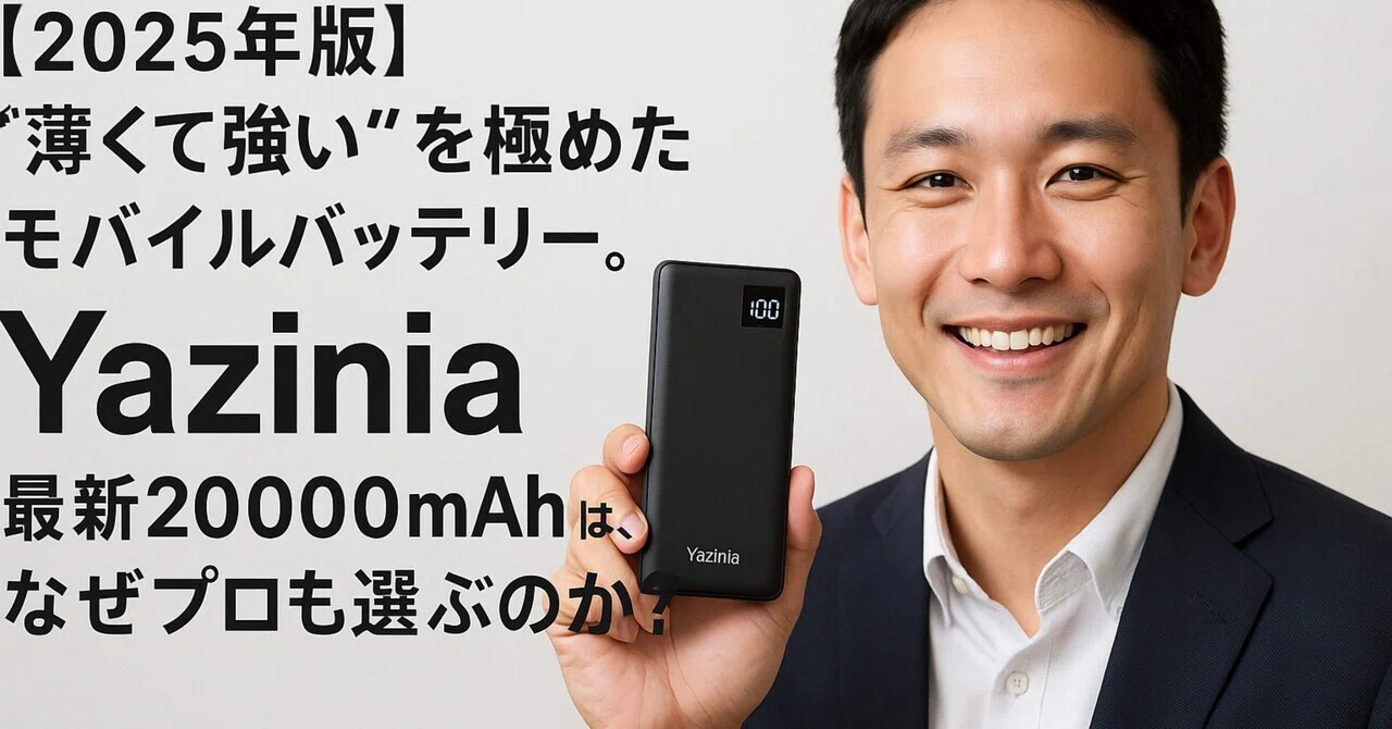 2025年版】“薄くて強い”を極めたモバイルバッテリー。Yaziniaの最新
