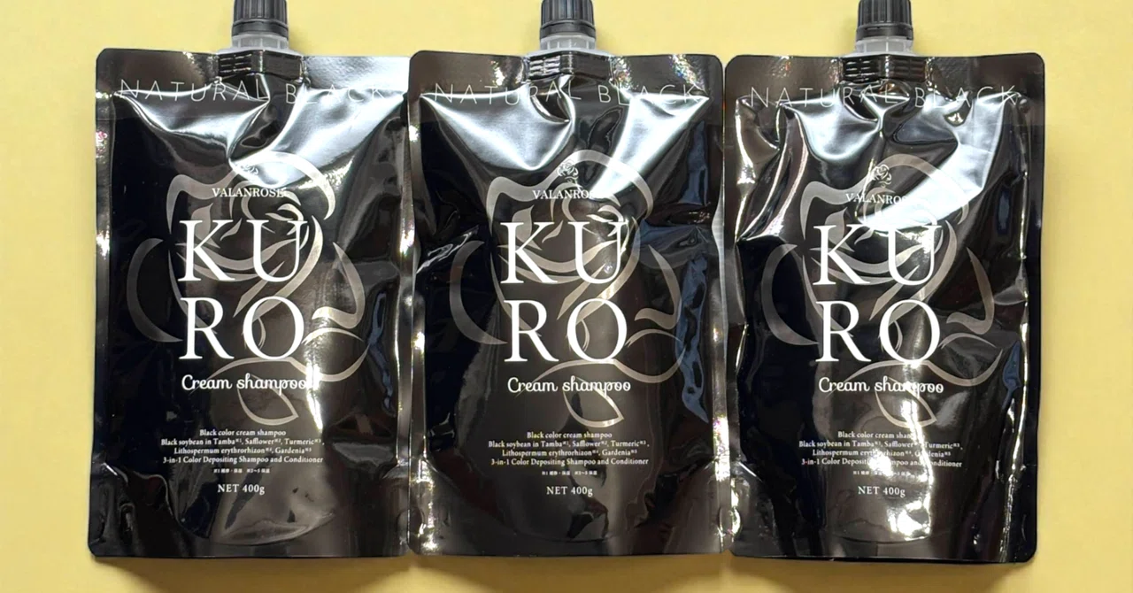 KURO Cream Shampoo 400g×2個セット Purchase Record] We received 3 bottles of KURO Cream Shampoo 400g