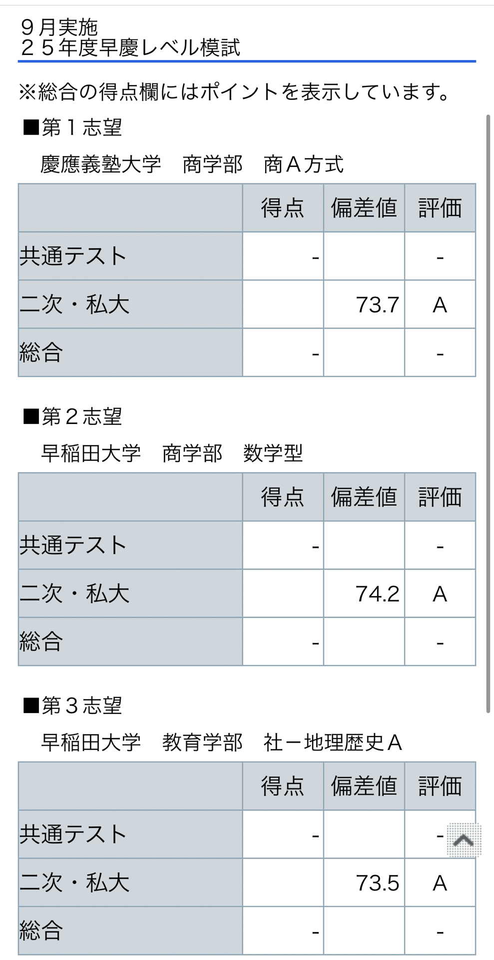 早慶模試の返却+冠の秋、11月前半編｜浪skyだった