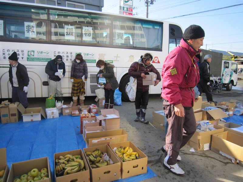 ３月末石巻での食料提供ボランティア