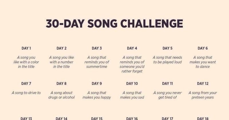30dayssongchallenge Day1