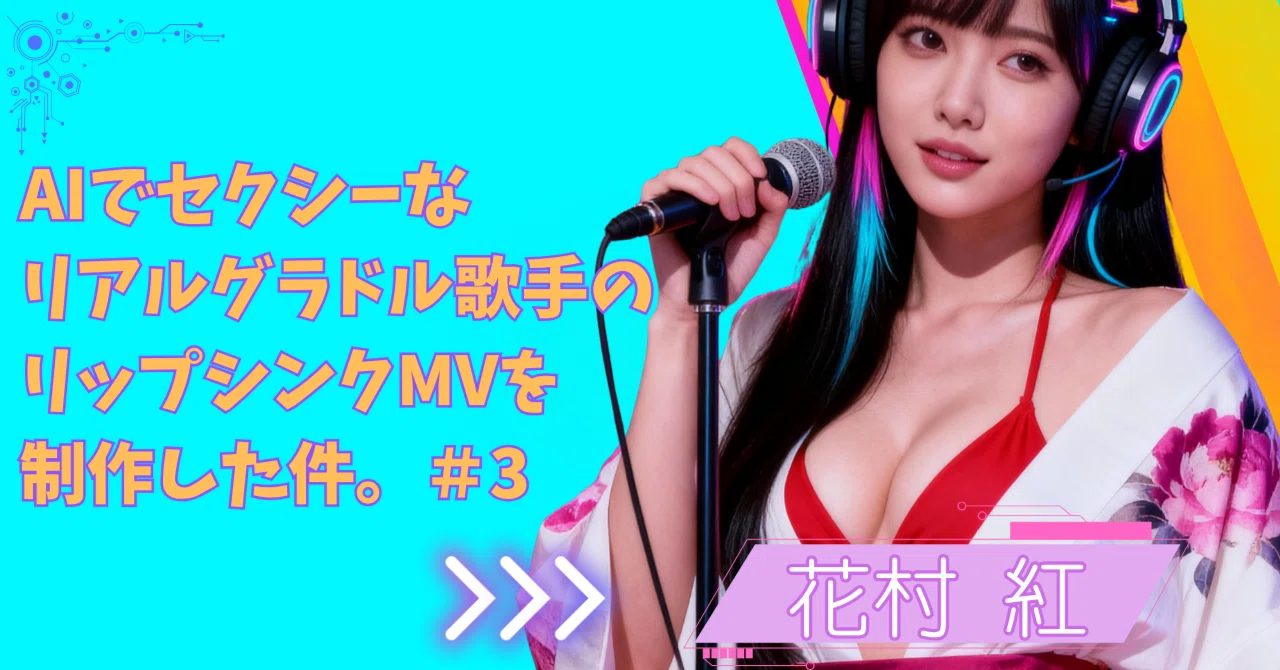 連載】AIでセクシーなリアルグラドル歌手のリップシンクMVを製作した件
