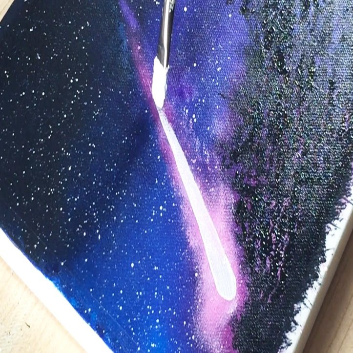 アクリル絵の具を使用した彗星の描き方 初心者が簡単に絵を描く方法 Junya Art Note