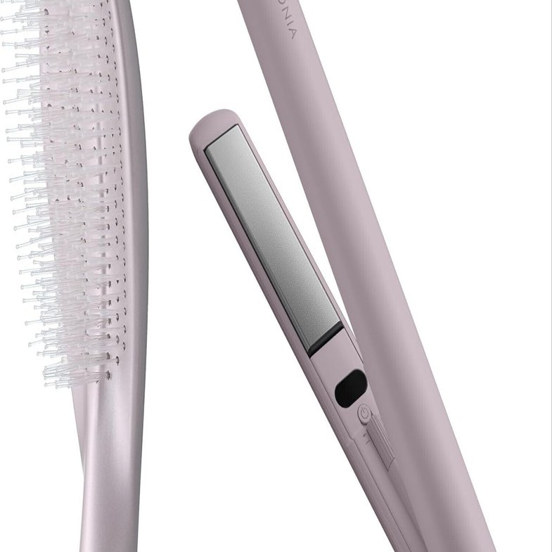 SALONIAスムースシャイン ストレートアイロン＆ヘアブラシ2点セット