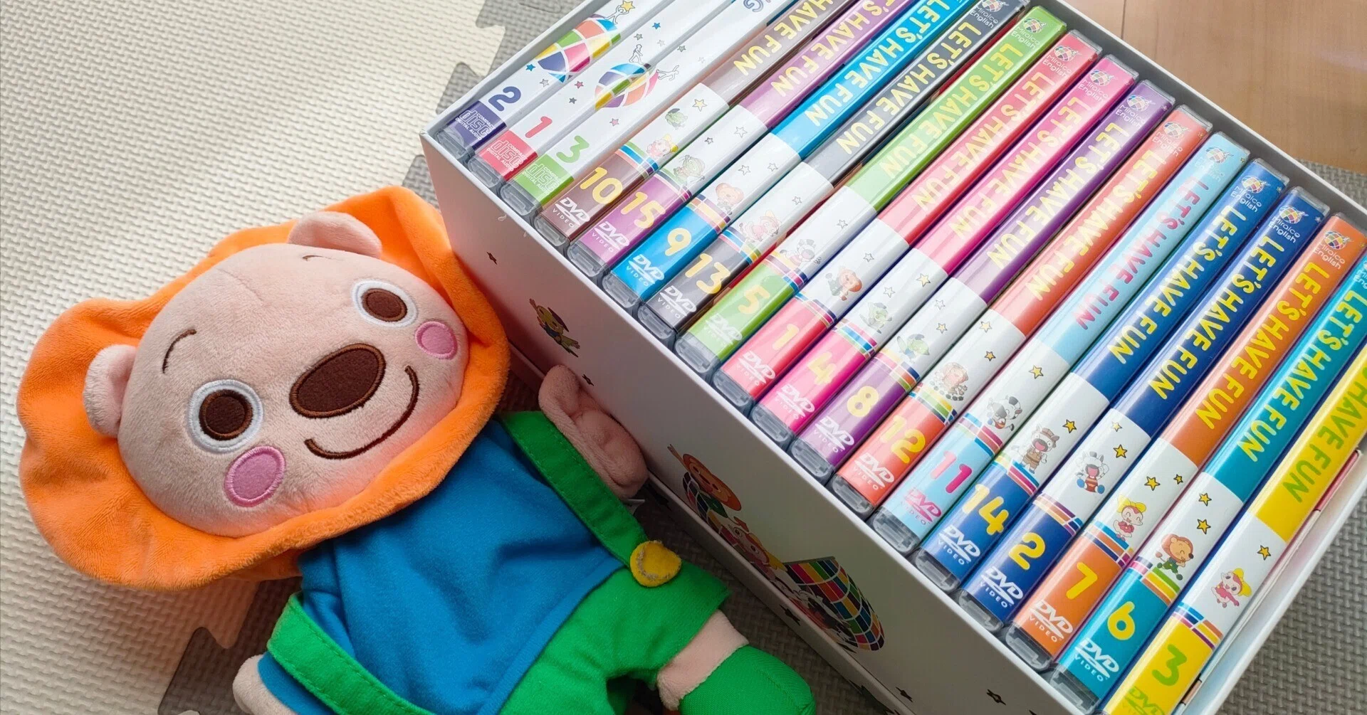 ミライグリッシュ DVD CD セット、ぬいぐるみ付 ミライグリッシュ DVD