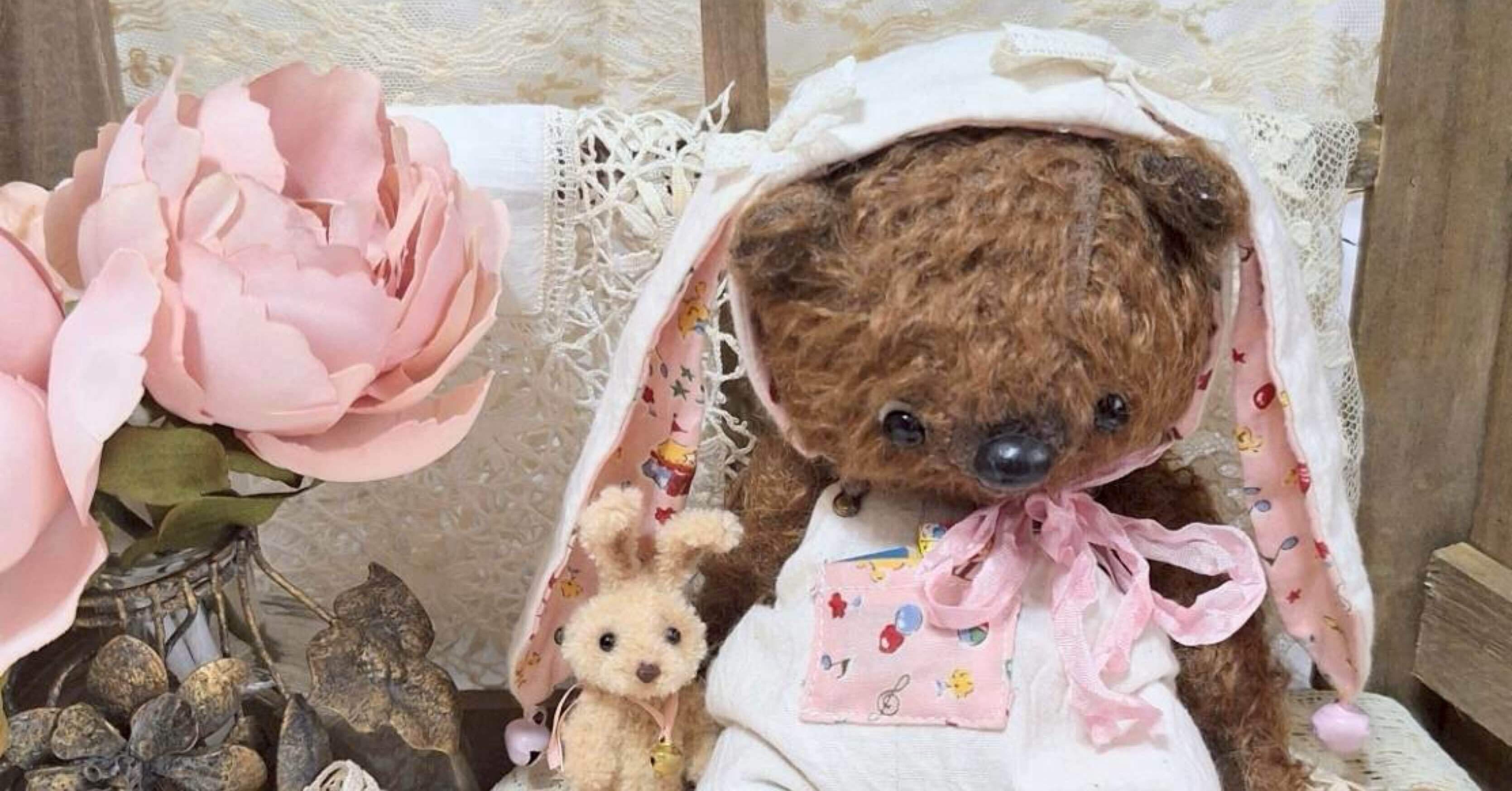 春を待つテディベアのミミィとピョン｜S・Y・K bear | テディベア作家