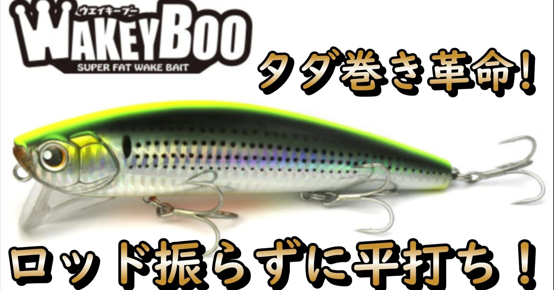 ★ウェイキーブー他 ウェイク系ルアーセット LONGLIN「ウェイキーブー」― “ロッドを振らずにアクションを出す