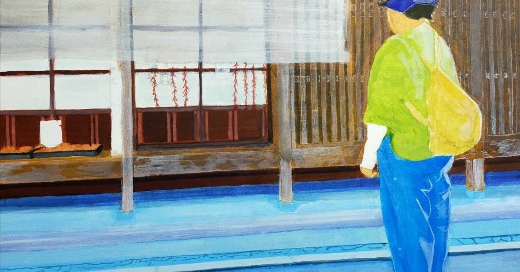 自作油画　「郷愁」 Step14】「郷愁」アクリル画｜瑞島 魁祐（みずしま かいゆう）