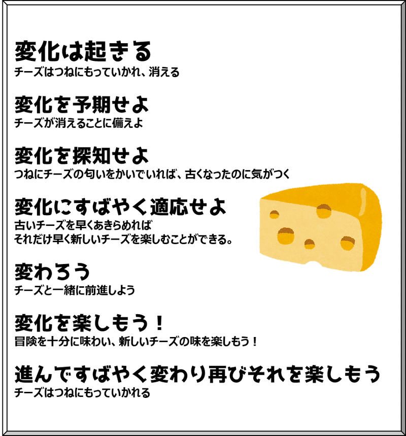 チーズはどこへ消えた コロナ時代の変化に適用しよう 和田 英也 Note