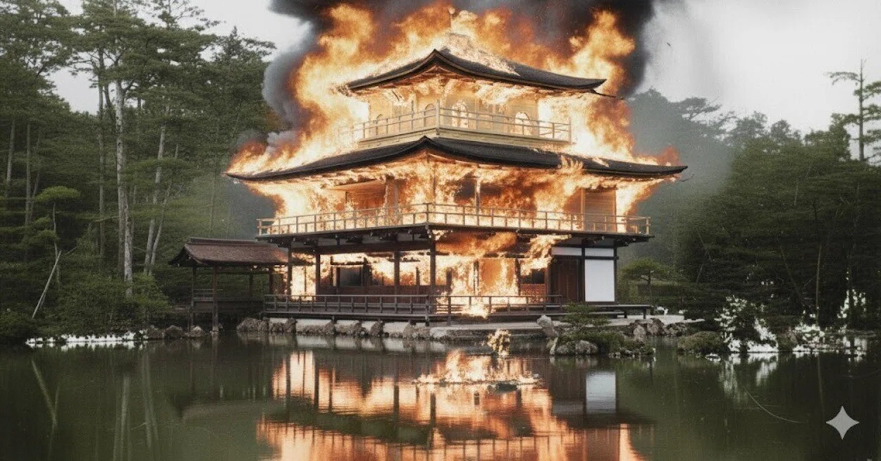 世界遺産 金閣寺 炎上をAI生成で再現｜Knsk