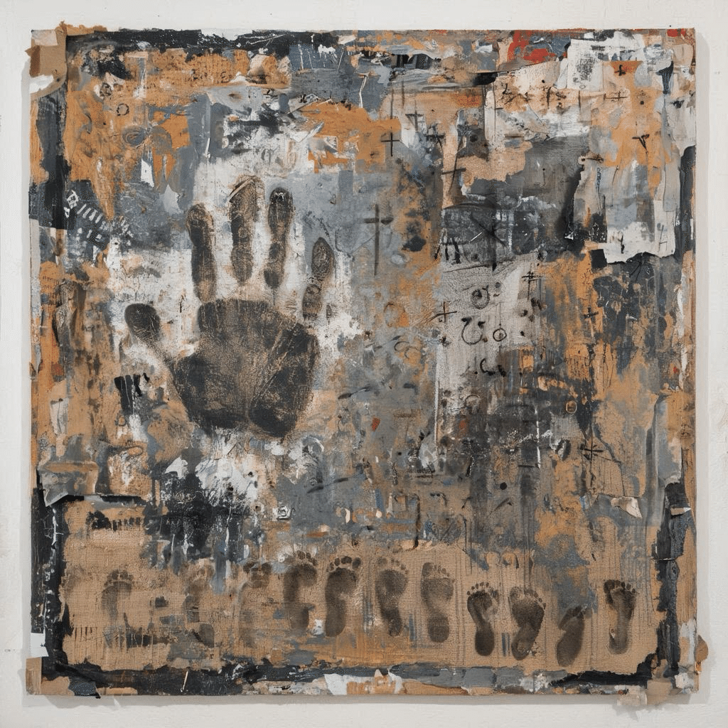 アントニ・タピエス（Antoni Tàpies)の絵画にヒントを得たプロンプト