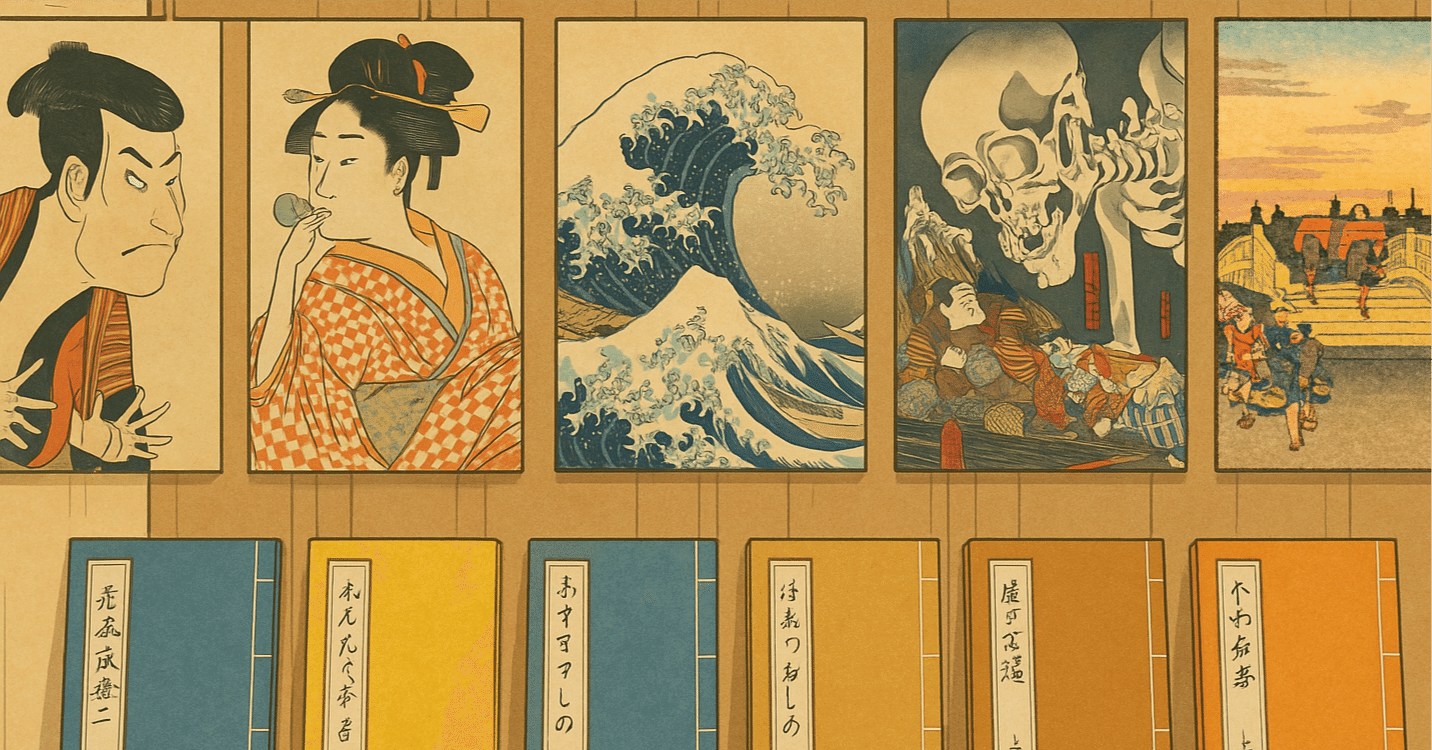 江戸戯作】5枚の浮世絵から生まれた妄想物語～ドクロと語らう楽しい