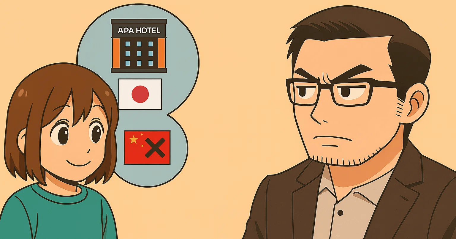 アパホテル 中国 人 いない