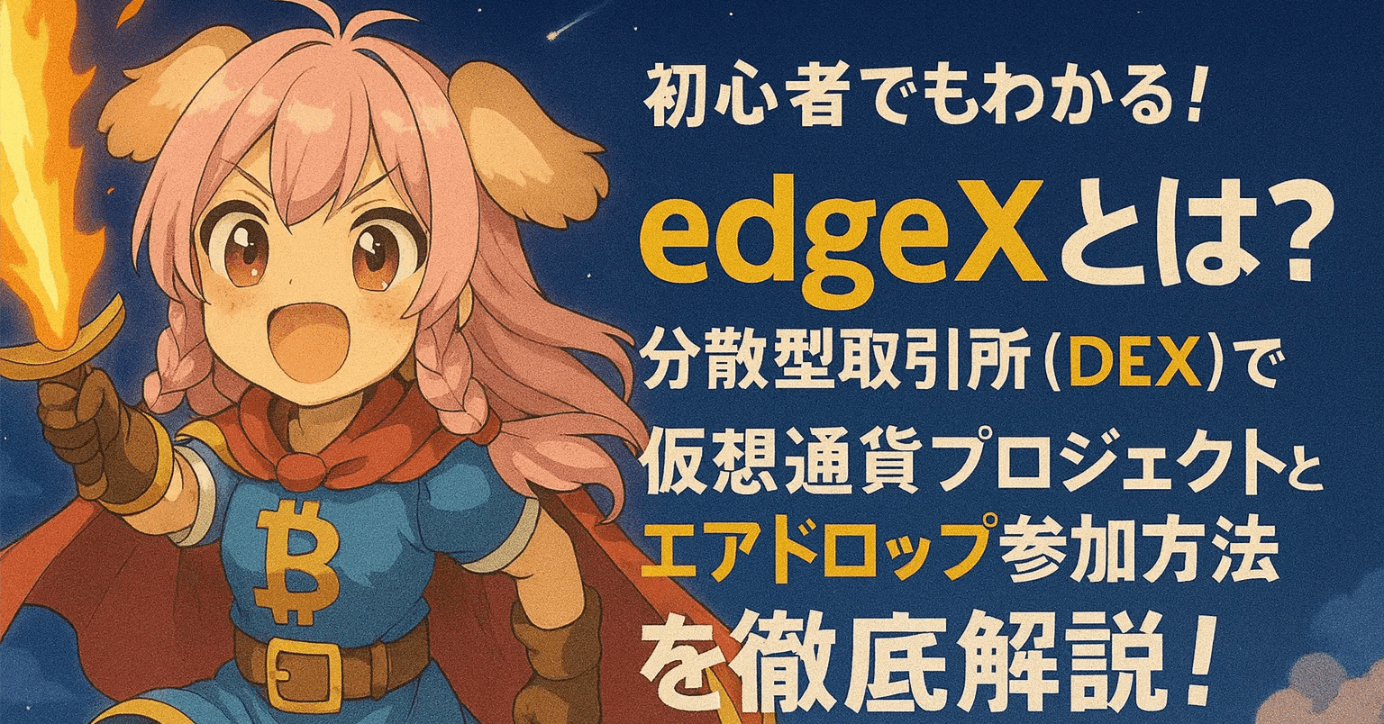 edgeXとは？分散型取引所（DEX）で話題の仮想通貨プロジェクトとエアドロップ参加方法を徹底解説！｜ゼロからはじめる仮想通貨ガイド
