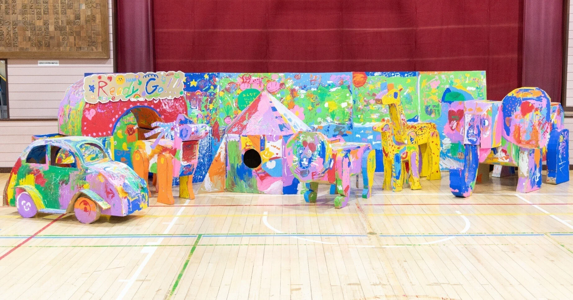 僕が小学校図工の時間に作った鹿のオブジェ　チョウピラコ様宿る 11/18（火）葛飾区立飯塚小学校のみなさんと共同作品制作を実施