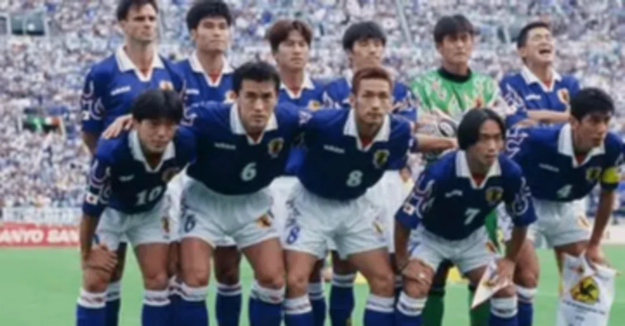 サッカー　日本代表　1997年　フランスワールドカップ最終予選　シャツ　未着用 1997年11月1日 フランスワールドカップアジア最終予選 韓国代表