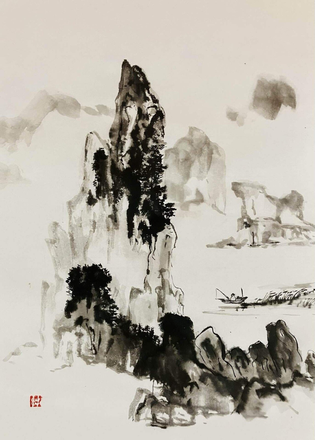 山水絵 山水図 ｜西川明美