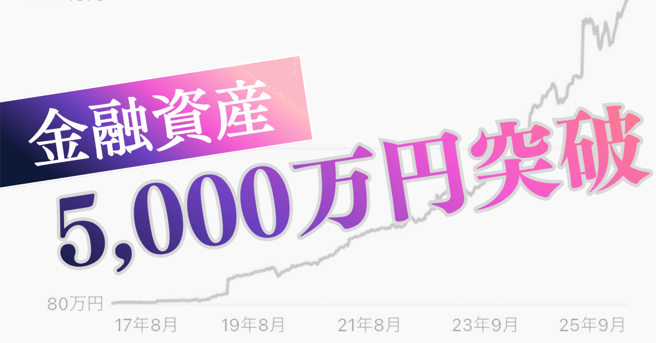 金融資産5,000万円に到達！今の気持ちを語る｜ウラザル🐒オルカン投資8年生